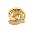 14K MODERN SPIRAL DESIGN CZ DETAILS RING – 8 – JY Jewelry Wholesale