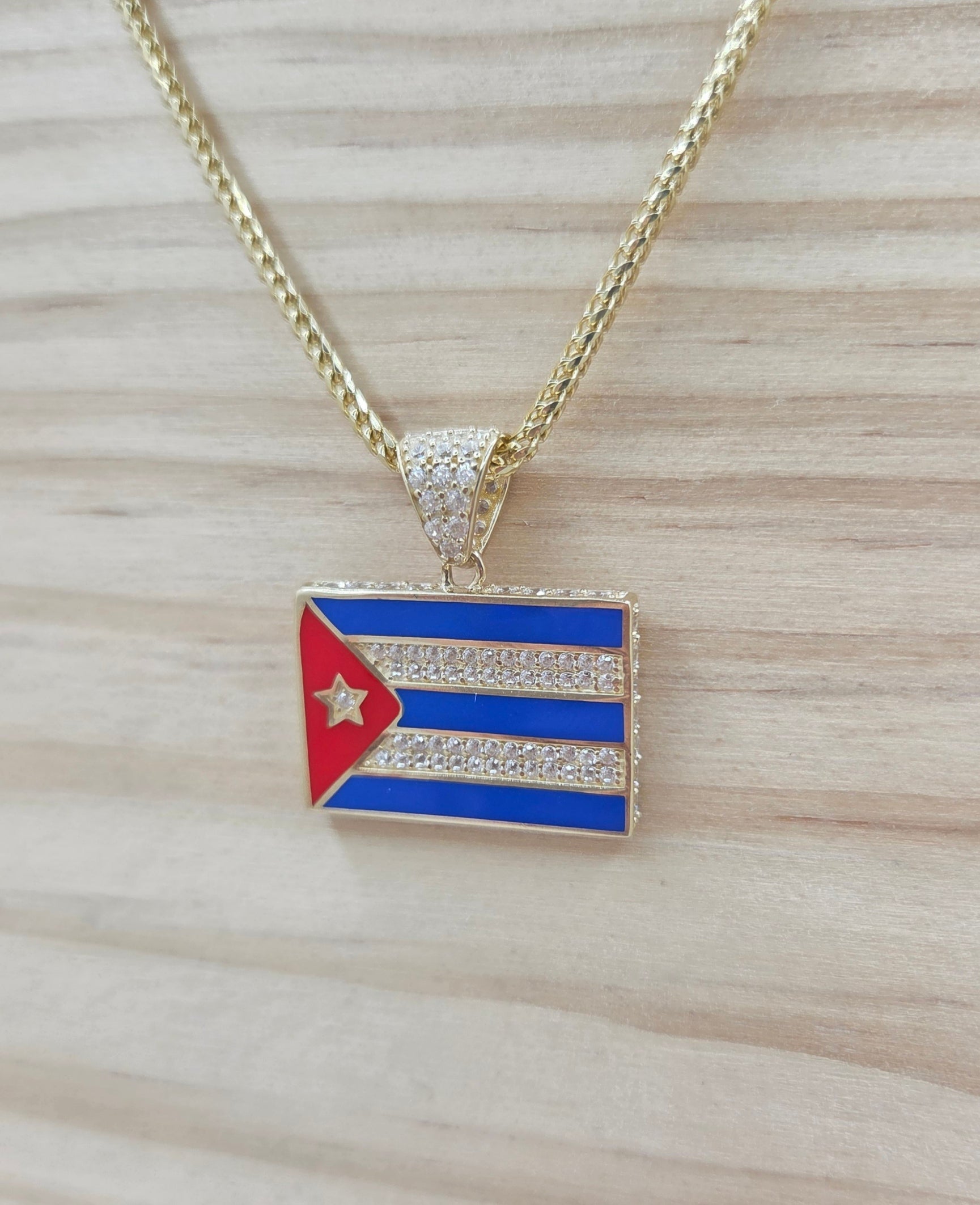 10K CUBAN FLAG PENDANT – JY Jewelry Wholesale