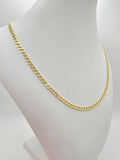 10K HOLLOW CUBAN CURB FLAT CHAIN – 16" 3.5MM – JY Jewelry Wholesale
