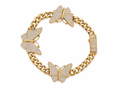 10K LARGE CZ BUTTERFLY MONACO STYLE BRACELET – 7" – JY Jewelry Wholesale