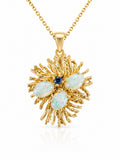 14K ABSTRACT AND MODERN WHITE STONE DETAILS PENDANT – JY Jewelry Wholesale