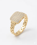 14K MODERN CZ SQUARE DETAIL WOMAN'S RING – 6.5 – JY Jewelry Wholesale