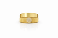 10K MODERN TWO DESING CZ DETAIL RING – 7.5 – JY Jewelry Wholesale