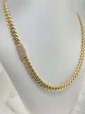 10K SOLID MIAMI CUBAN CHAIN CZ LOCK – 7MM 24" – JY Jewelry Wholesale