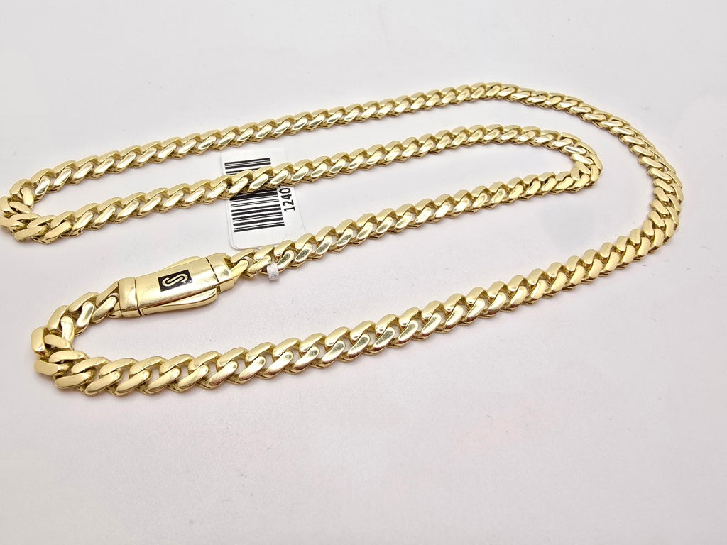 10K PLAIN CERTIFIED MONACO CHAIN – 5MM 18" – JY Jewelry Wholesale