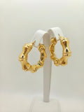 10K MODERN BAMBOO DESIGN HOOPS EARRINGS – JY Jewelry Wholesale