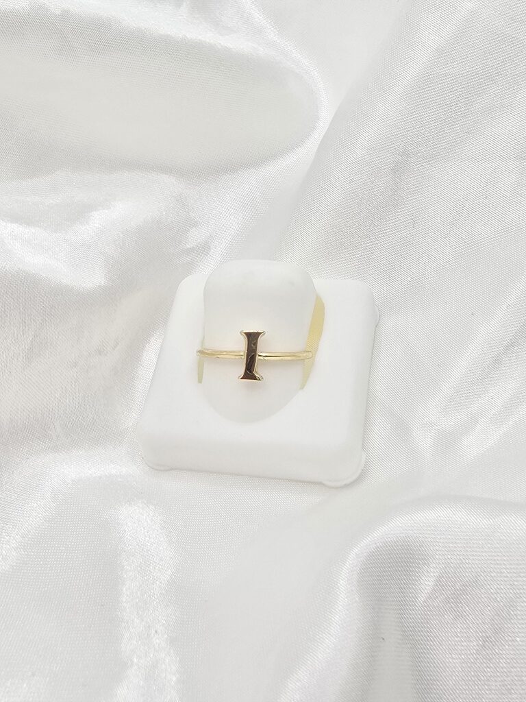 14K "I" LETTER RING – 6 – JY Jewelry Wholesale