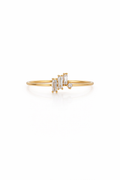 14K BEAUTIFUL TWO-LINE RING FILLED WITH CZ – 7 – JY Jewelry Wholesale