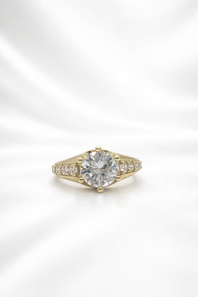10K CZ ELEGANT ROUND STONE PROMISE WOMAN'S RING – 7 – JY Jewelry Wholesale
