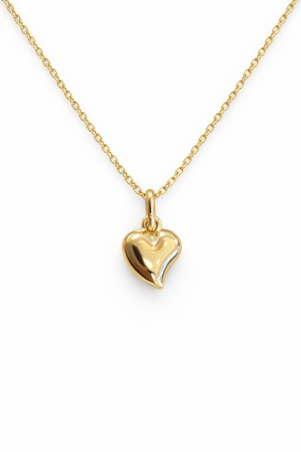 14K TPUFFY HEART PENDANT – 8MM SMALL – JY Jewelry Wholesale