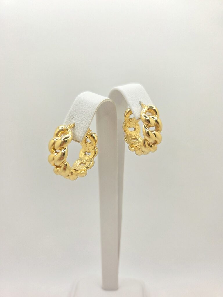 10K CHAIN STYLE HOOPS EARRINGS – JY Jewelry Wholesale