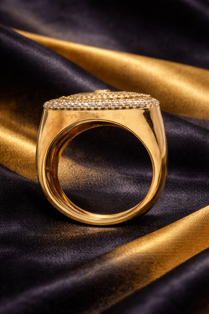 10K CZ FRAME ELEGANT EYE DETAIL RING – 10 – JY Jewelry Wholesale
