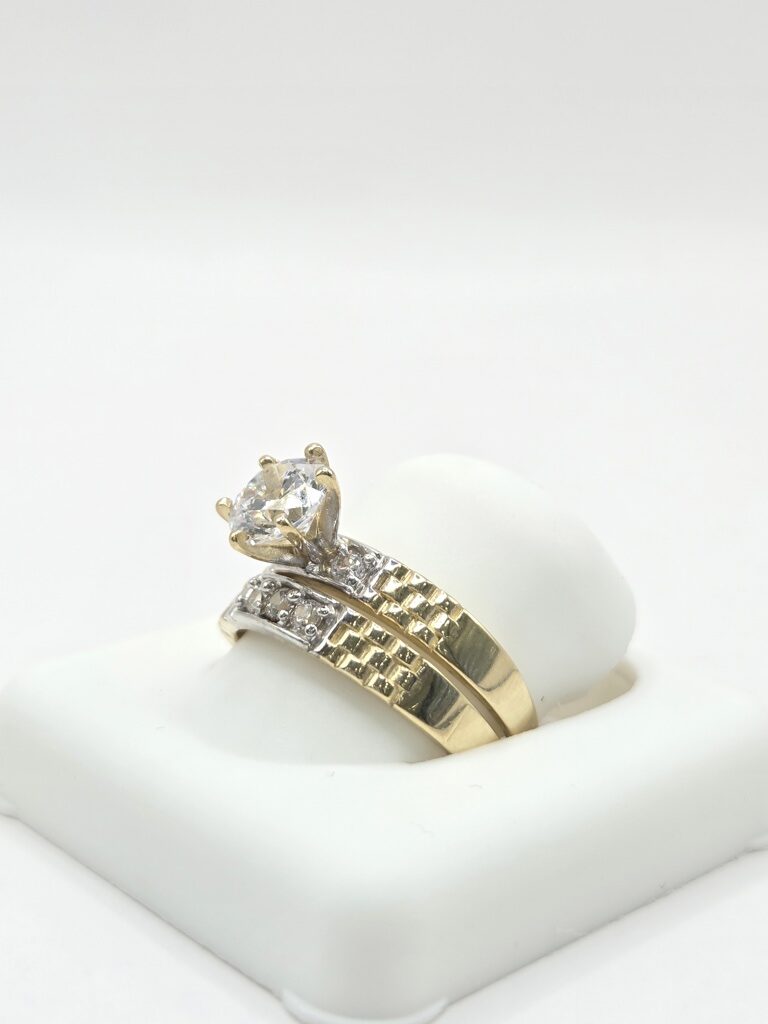 10K TWO TONE ENGAGEMENT WOMAN'S RING – 7 – JY Jewelry Wholesale