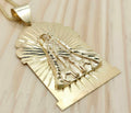 10K DIAMOND CUT FLAT HOUSE STYLE SAN LAZARO PENDANT – JY Jewelry Wholesale