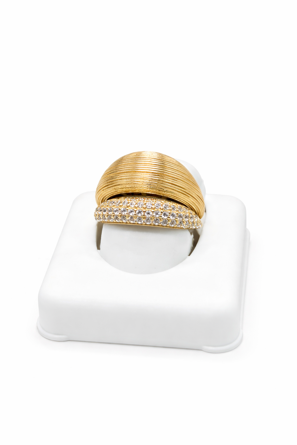 14K MODERN NEVADO AND CZ DESIGN WOMAN'S RING – 8 – JY Jewelry Wholesale