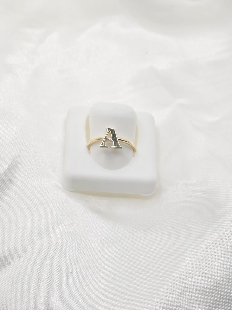 14K "A" LETTER RING – 7 – JY Jewelry Wholesale