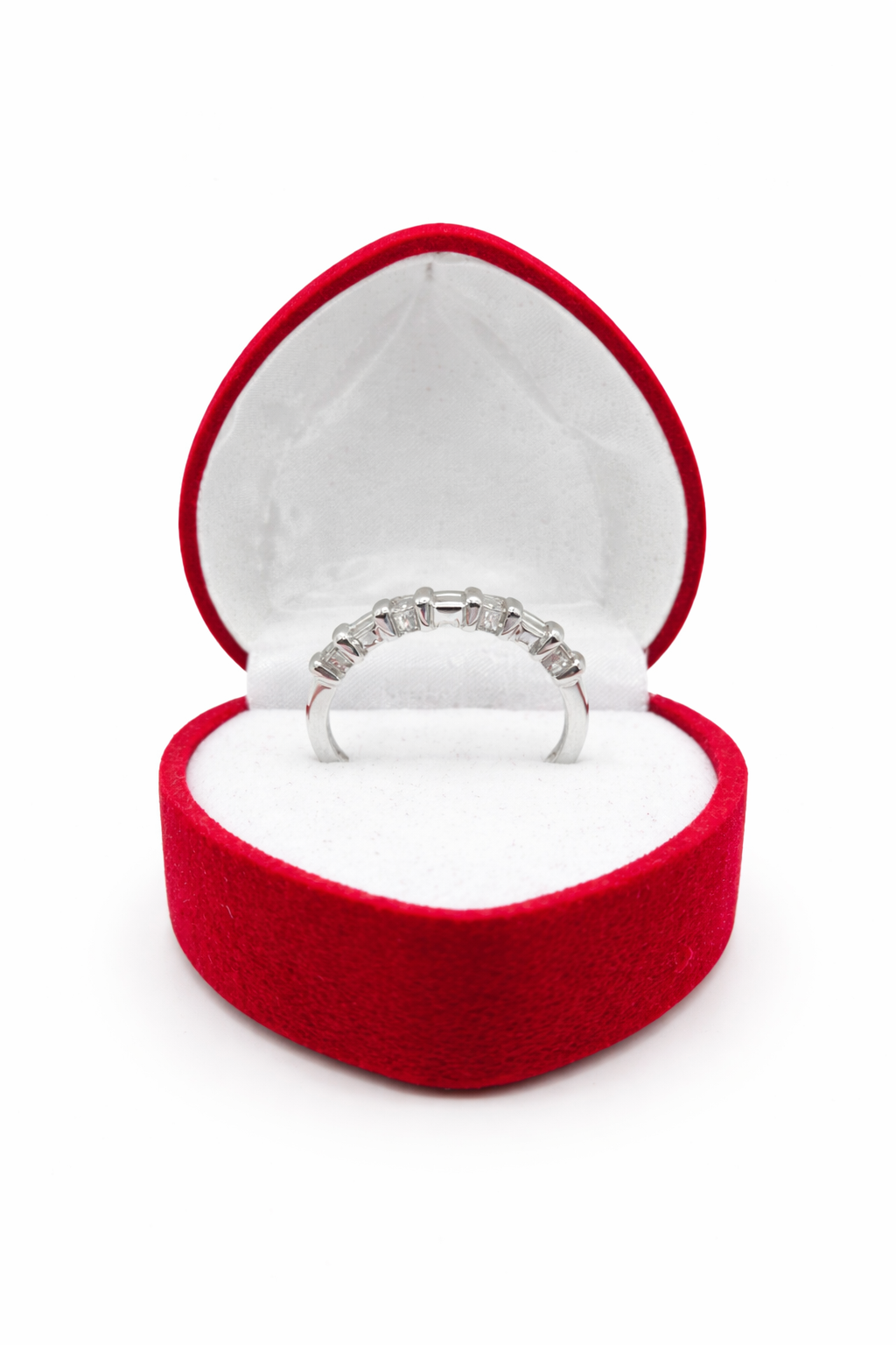 14K DELICATE WHITE GOLD DIAMOND WOMAN'S RING – 7 – JY Jewelry Wholesale