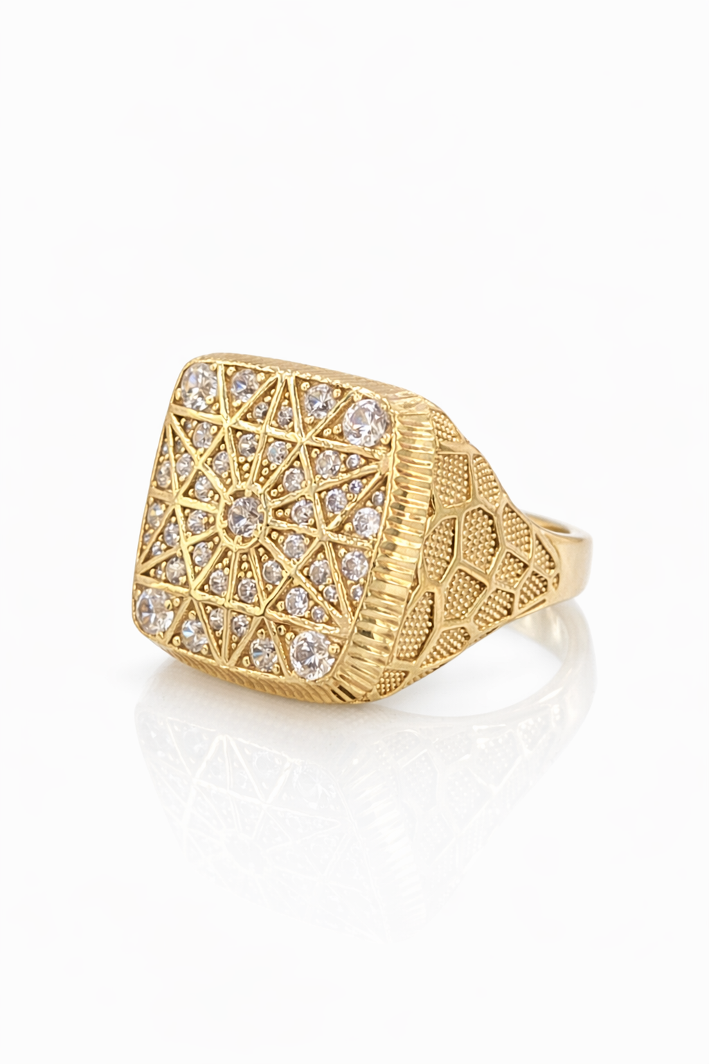 10K SQUARE ROSETTA RING – 11 – JY Jewelry Wholesale