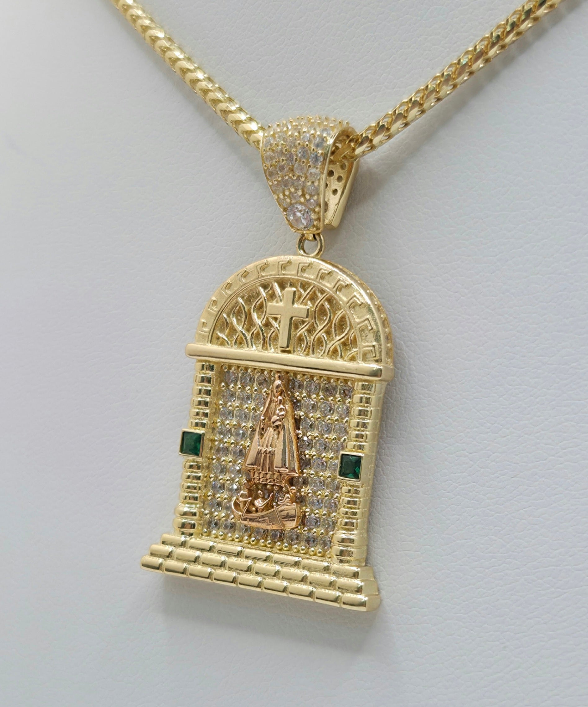 14K CZ HOUSE STYLE CARIDAD PENDANT – JY Jewelry Wholesale