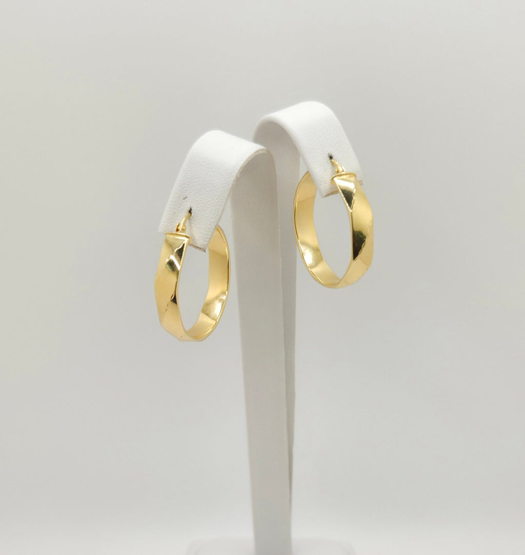 10K MEDIUM TWISTED EFFECT HOOPS EARRINGS – JY Jewelry Wholesale