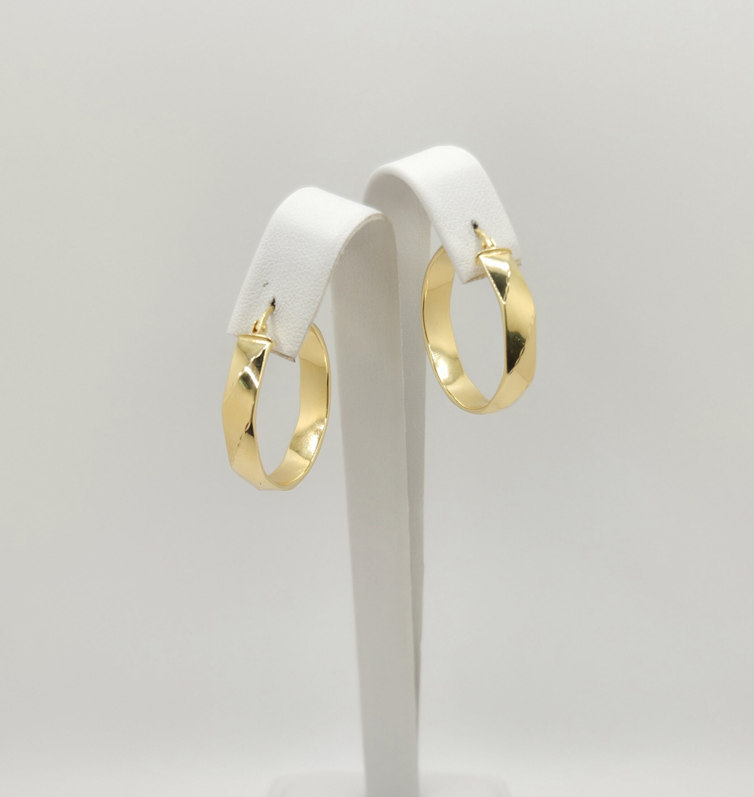 10K MEDIUM TWISTED EFFECT HOOPS EARRINGS – JY Jewelry Wholesale