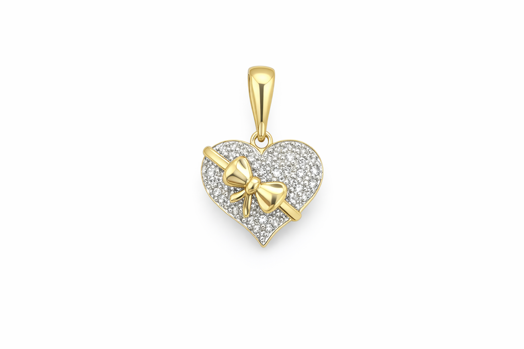 10K SMALL DIAMOND HEART PENDANT SMALL – JY Jewelry Wholesale