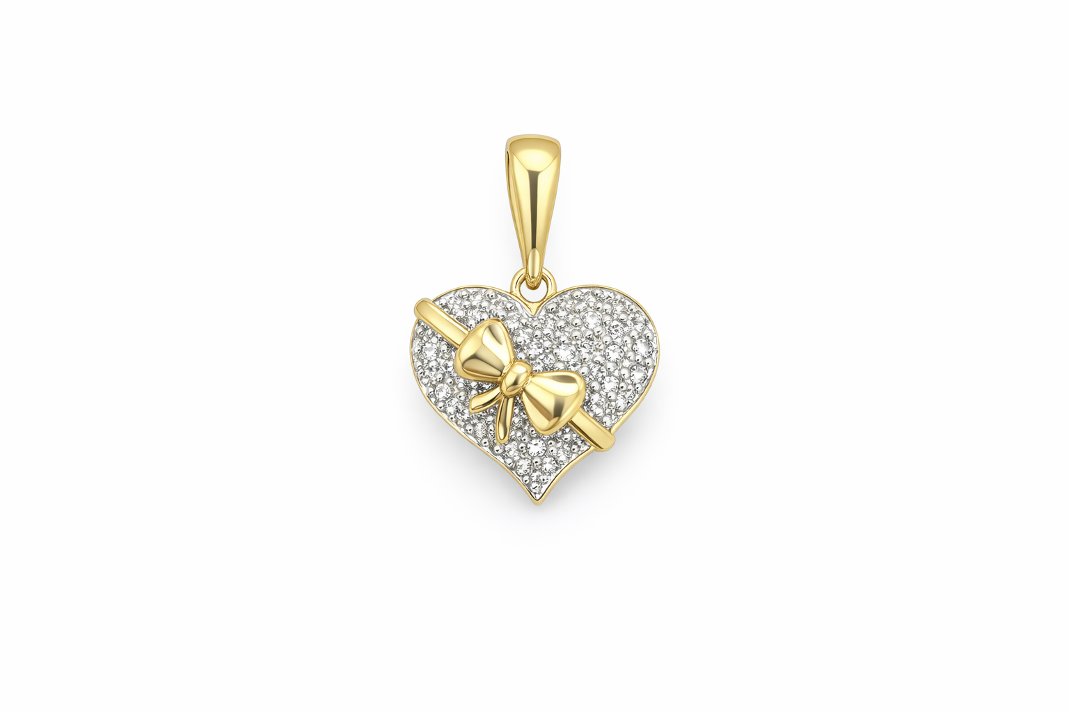 10K SMALL DIAMOND HEART PENDANT SMALL – JY Jewelry Wholesale