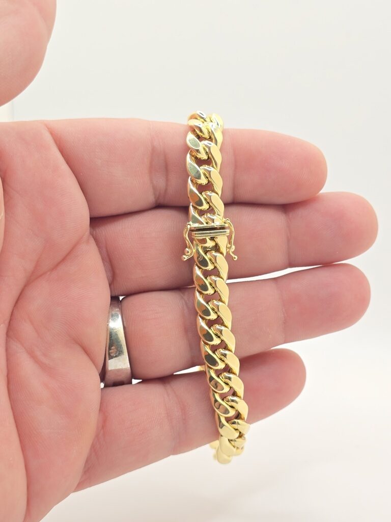 10K SEMISOLID MIAMI CUBAN BRACELET 9.5MM – JY Jewelry Wholesale
