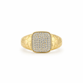 14K FULL CZ SQUARE RING – 7 – JY Jewelry Wholesale