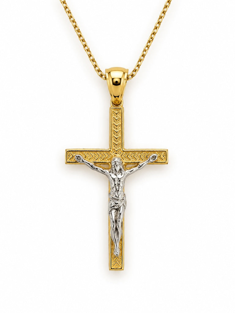 10K SMALL CHRIST ON CROSS PENDANT – SMALL – JY Jewelry Wholesale