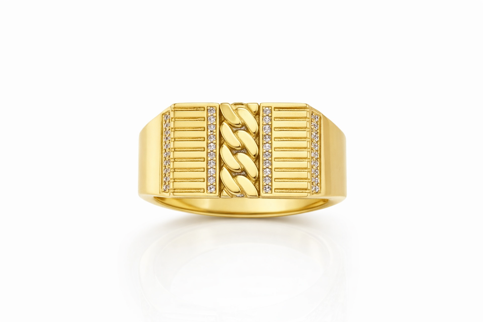 14K MODERN CHAIN STYLE MAN'S RING – 12 – JY Jewelry Wholesale