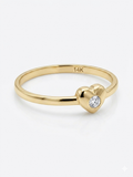 14K DELICATE EXTRA SMALL HEART RING – 7 – JY Jewelry Wholesale