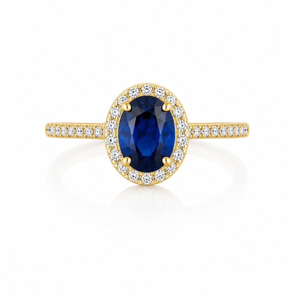 14K BLUE STONE RING – 8.5 – JY Jewelry Wholesale