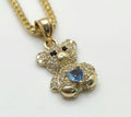 10K BLUE CZ SMALL TEDDY BEAR PENDANT – JY Jewelry Wholesale