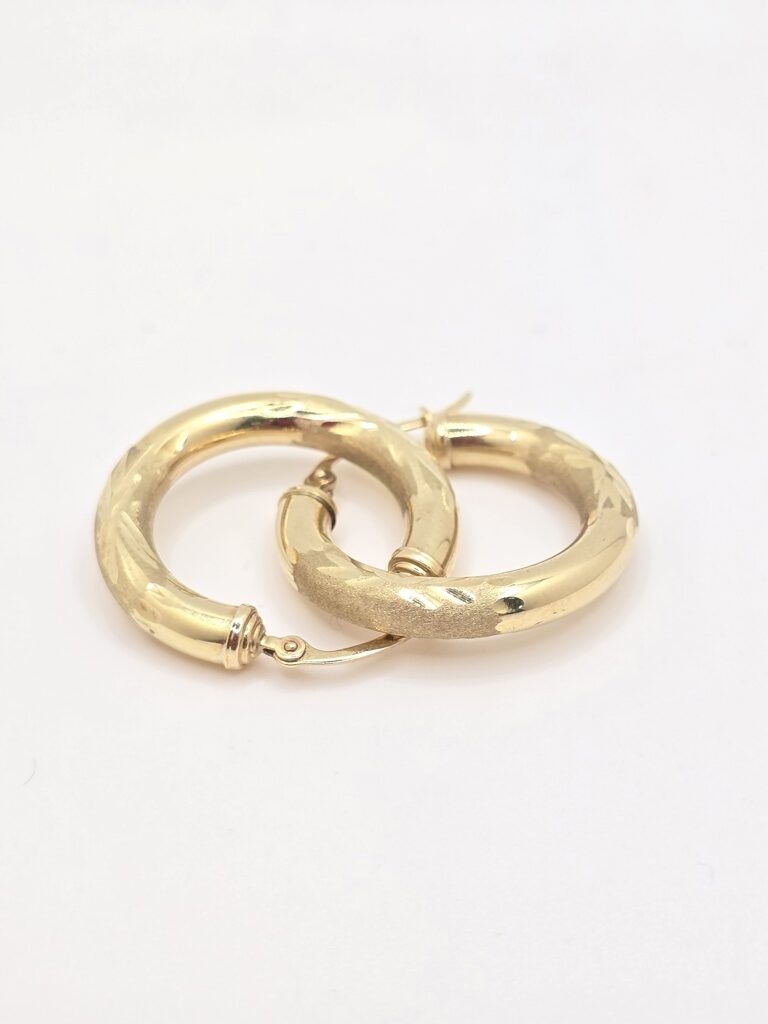 10K HOOP EARRINGS – 4MM – JY Jewelry Wholesale