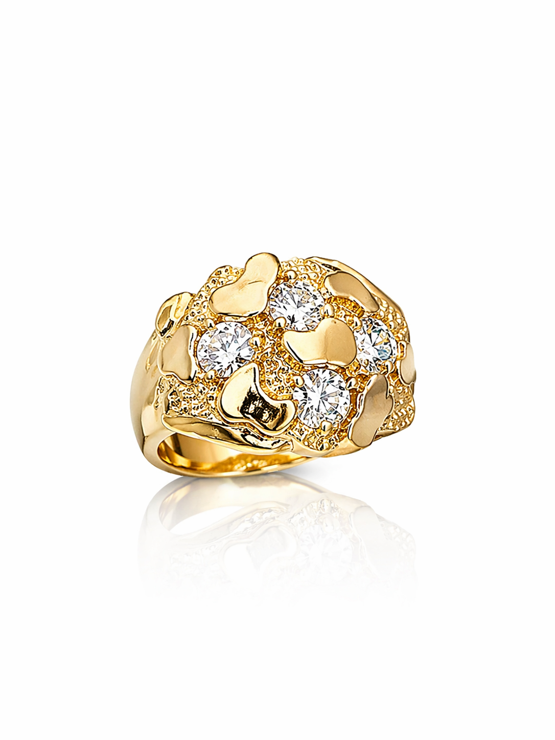 10K STONES DETAILS NUGGET RING – 11 – JY Jewelry Wholesale