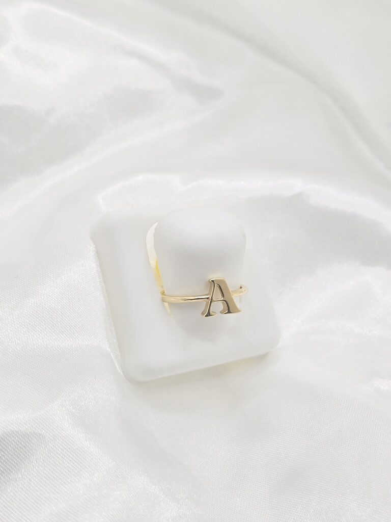 14K "A" LETTER RING – 7 – JY Jewelry Wholesale