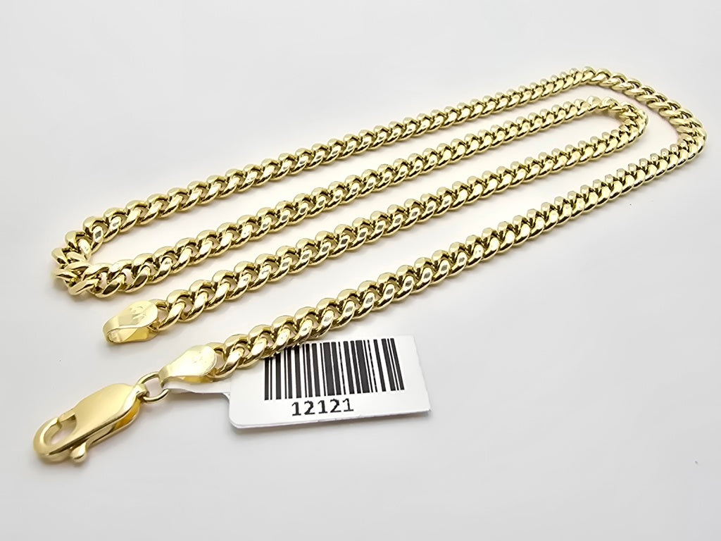 10K SEMISOLID MIAMI CUBAN CHAIN – 20" 5MM – JY Jewelry Wholesale