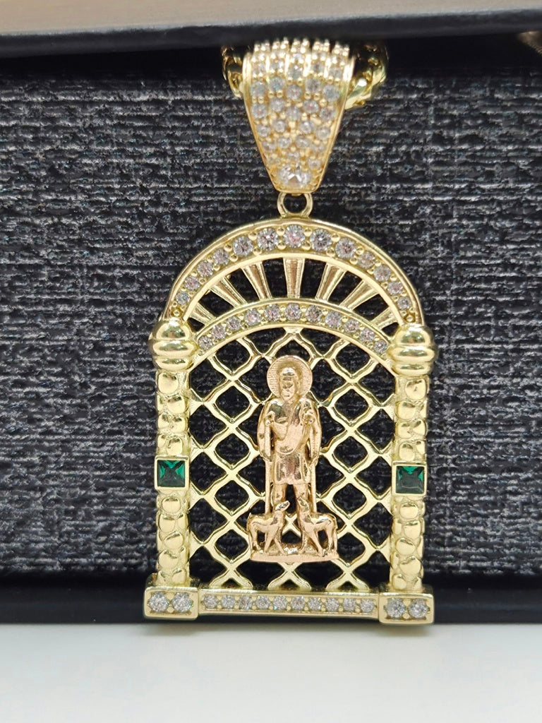 14K NET BACKGROUND HOUSE STYLE SAN LAZARO PENDANT – JY Jewelry Wholesale