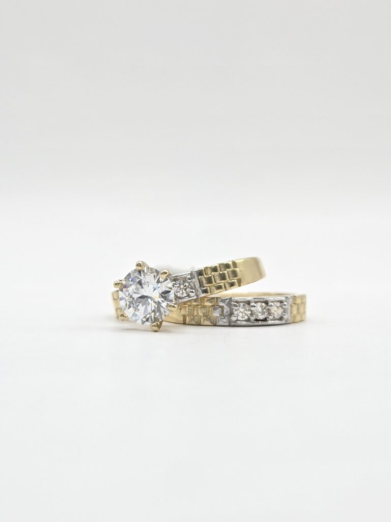 10K TWO TONE ENGAGEMENT WOMAN'S RING – 7 – JY Jewelry Wholesale