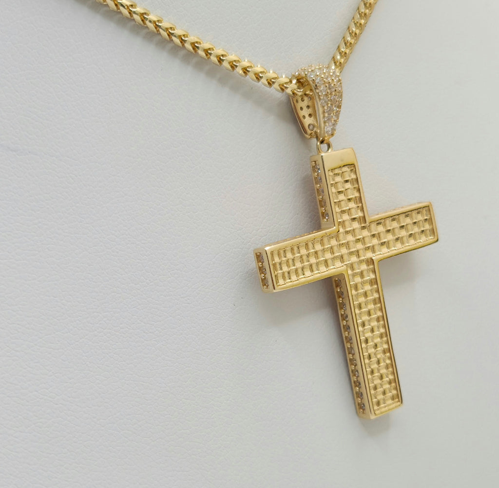 14K SQUARE CUT CROSS PENDANT – JY Jewelry Wholesale