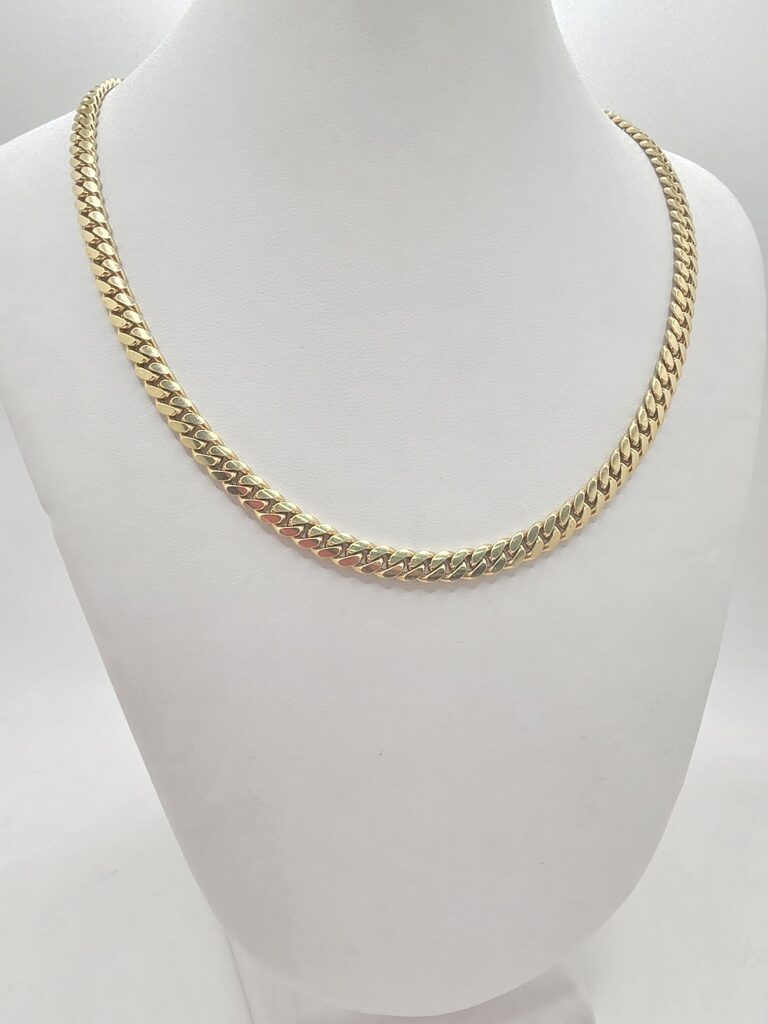 10K SOLID MIAMI CUBAN CHAIN – 20" 4MM – JY Jewelry Wholesale