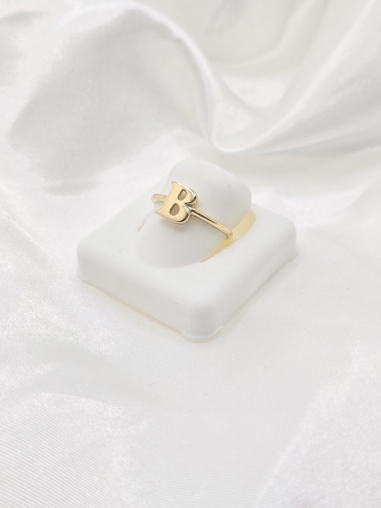 14K "B" LETTER RING – 6.5 – JY Jewelry Wholesale