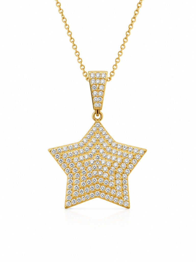 10K CZ ELEGANT STAR PENDANT – JY Jewelry Wholesale