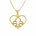14K ELEGANT OPEN FLEUR DE LIS HEART PENDANT – JY Jewelry Wholesale