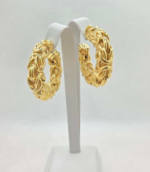 10K BIG BYZENTINE EARRINGS – JY Jewelry Wholesale