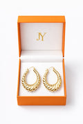 10K VINTAGE STYLE CROISSANT DESIGN HOOPS EARRINGS – LARGE – JY Jewelry Wholesale