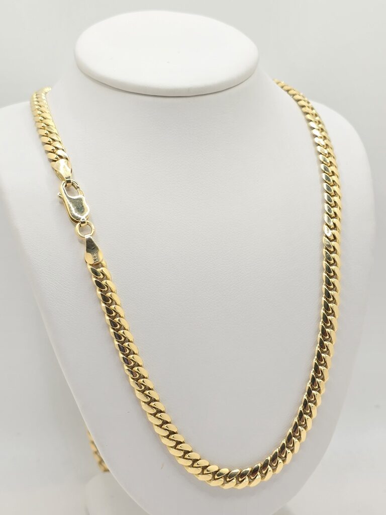 14K SOLID MIAMI CUBAN CHAIN – 5MM 24" – JY Jewelry Wholesale