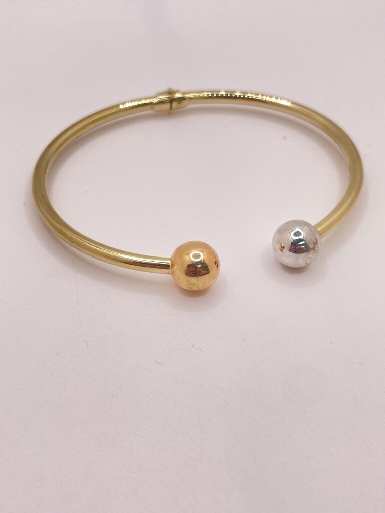 10K TWO-GOLD SLAVE BANGLE – 3MM – JY Jewelry Wholesale