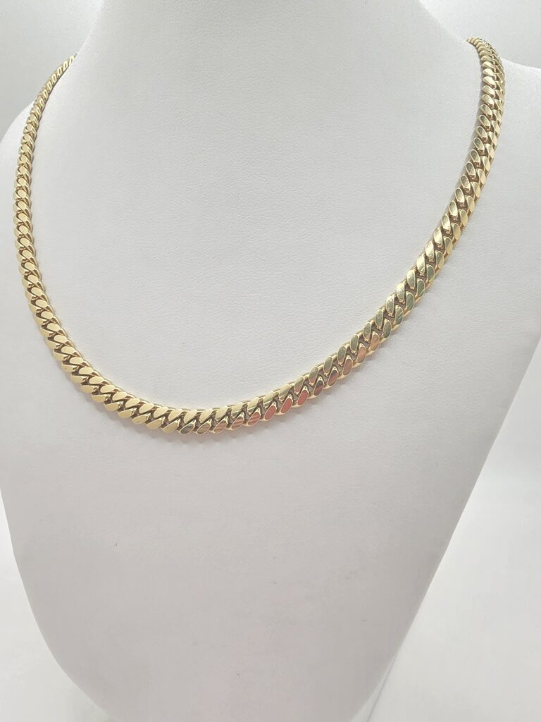 10K SOLID MIAMI CUBAN CHAIN – 22" 6MM – JY Jewelry Wholesale